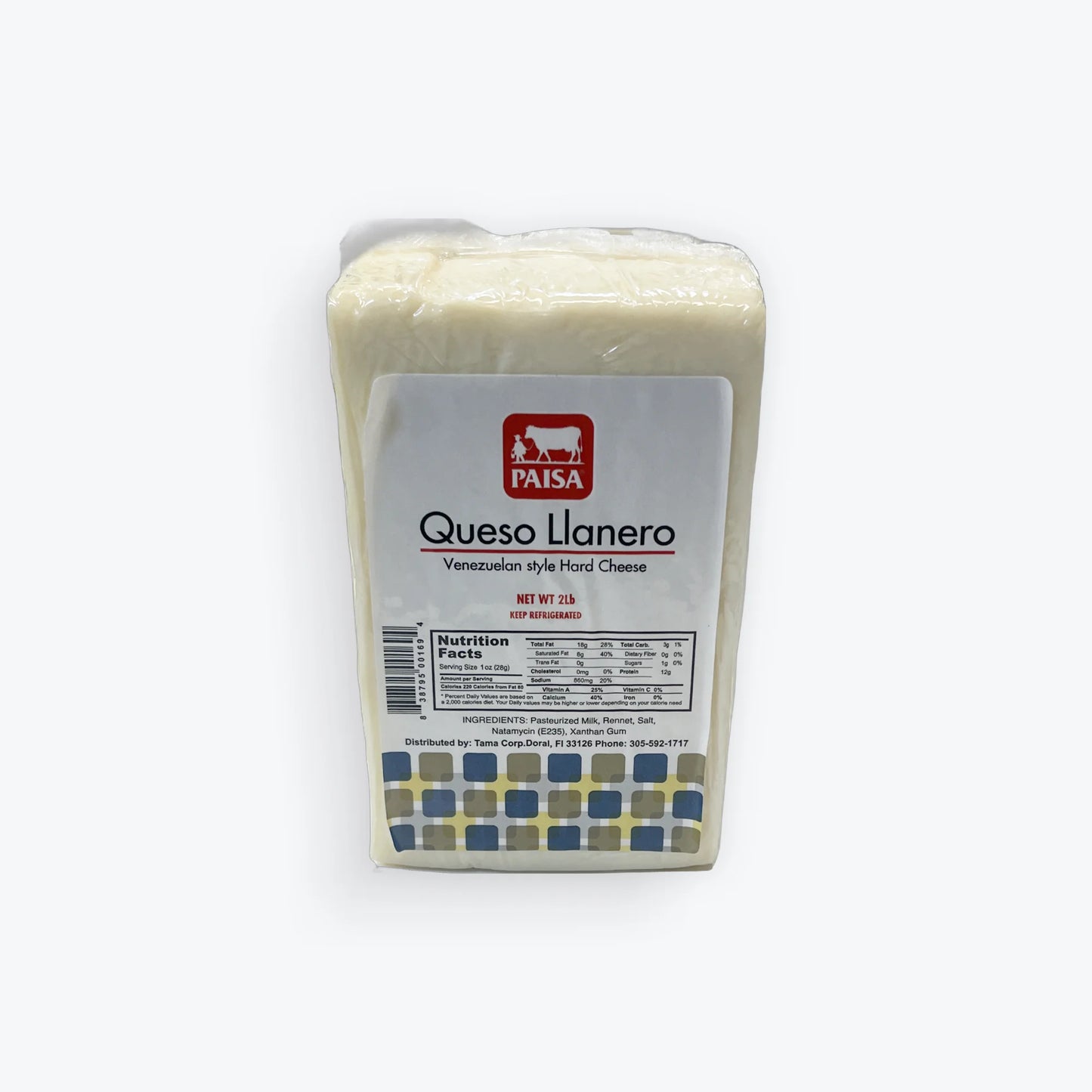 Queso Llanero Paisa 2lb barra