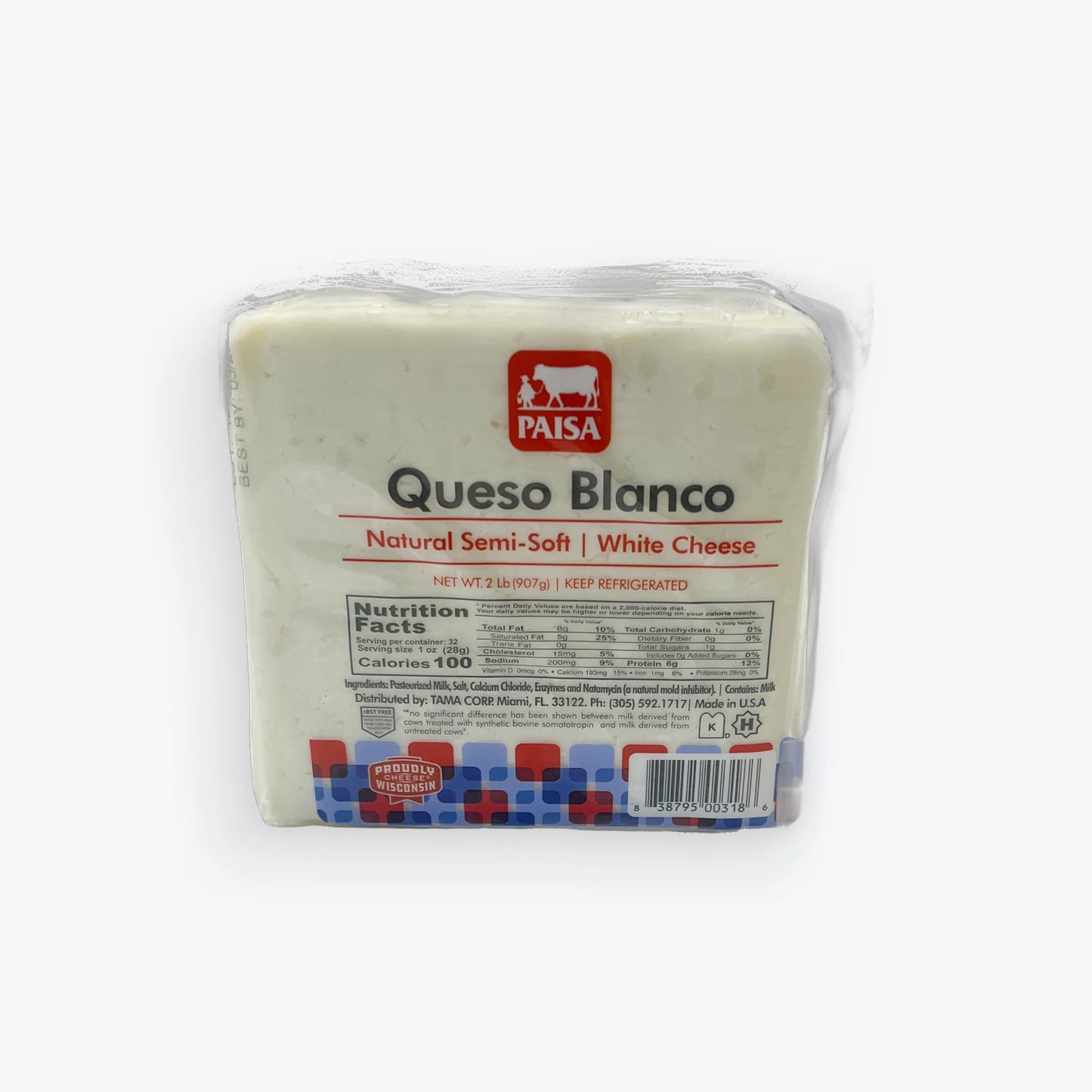 Paisa Queso Blanco Chunk 2 LB