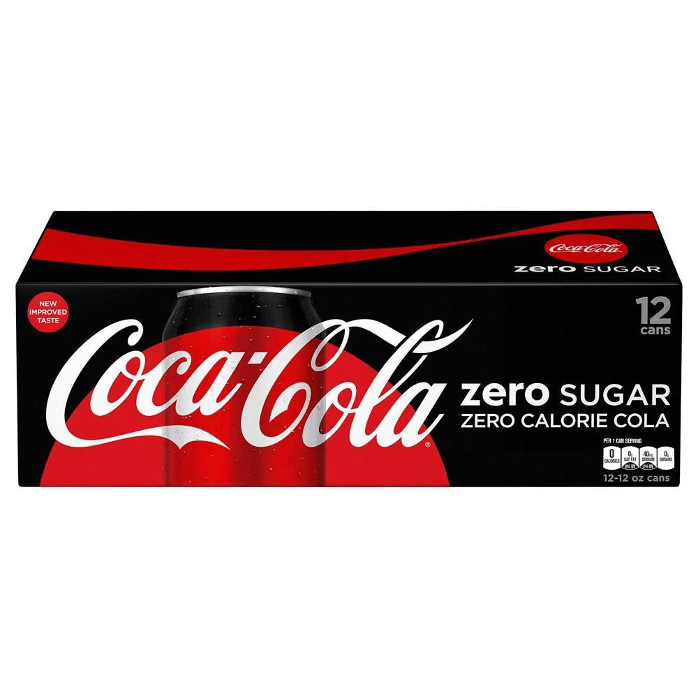 Coca-Cola Zero Sugar Cola Soda, 12 oz