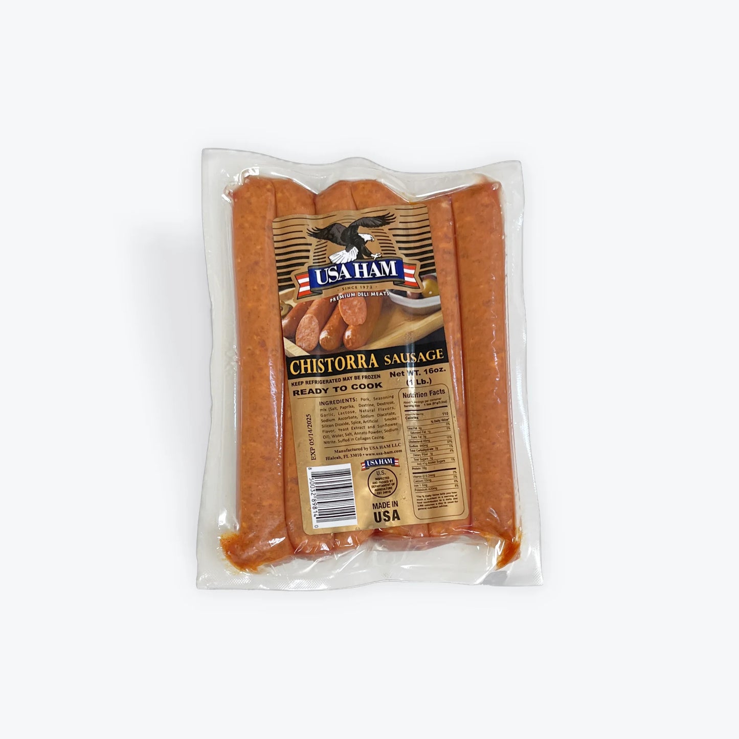 La Monserratina Chistorra 1lb Usa Ham