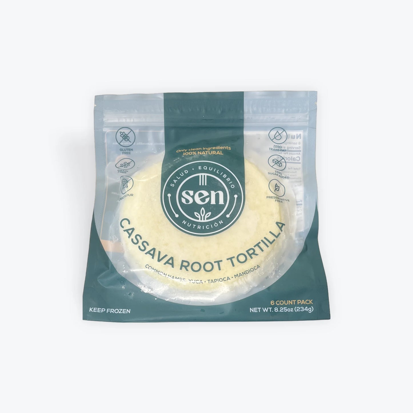 Sen cassava root tortilla de yuca