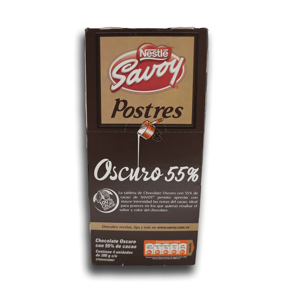 Savoy Postre Oscuro 55% Caja 4
