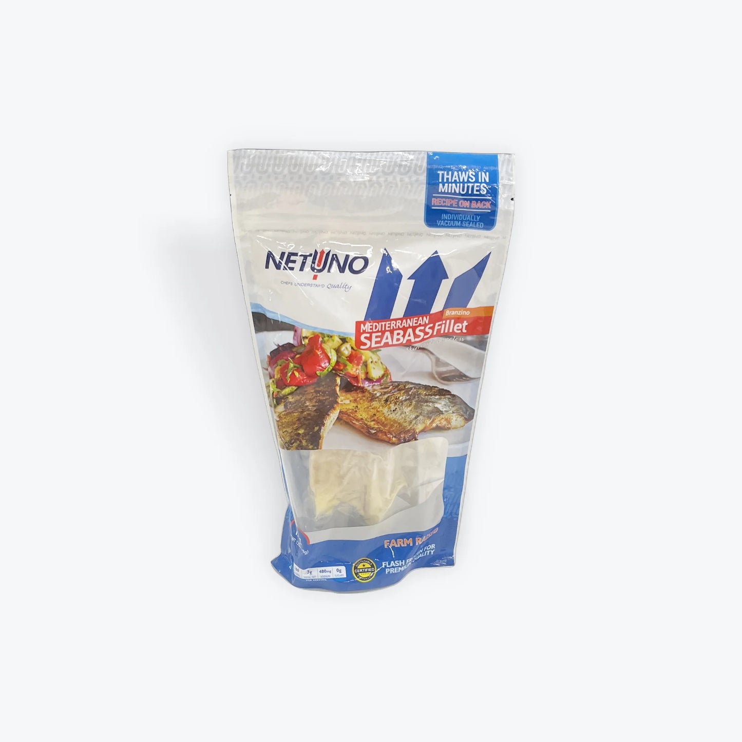 Netuno mediterranean Brandon o seabass filet 12oz