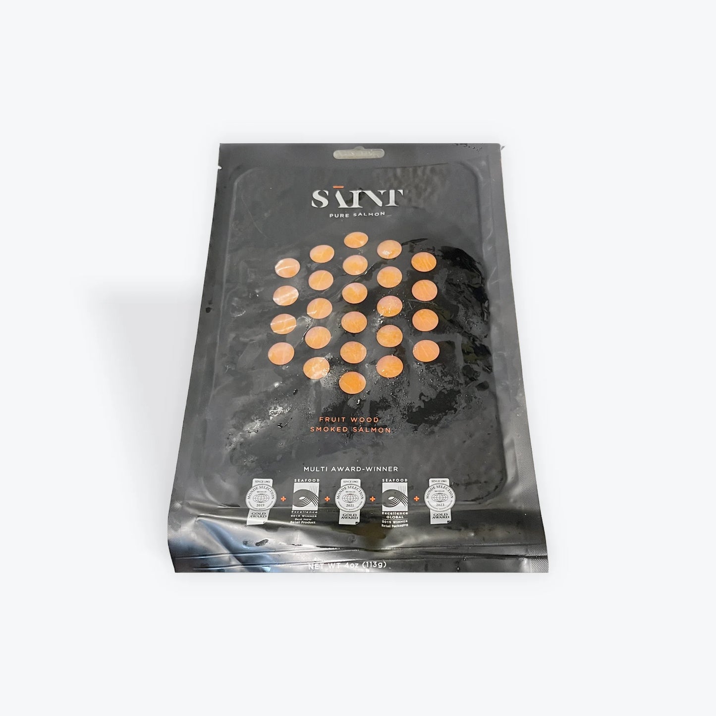 Saint pure salmon fruit wood smoked salmon 4oz
