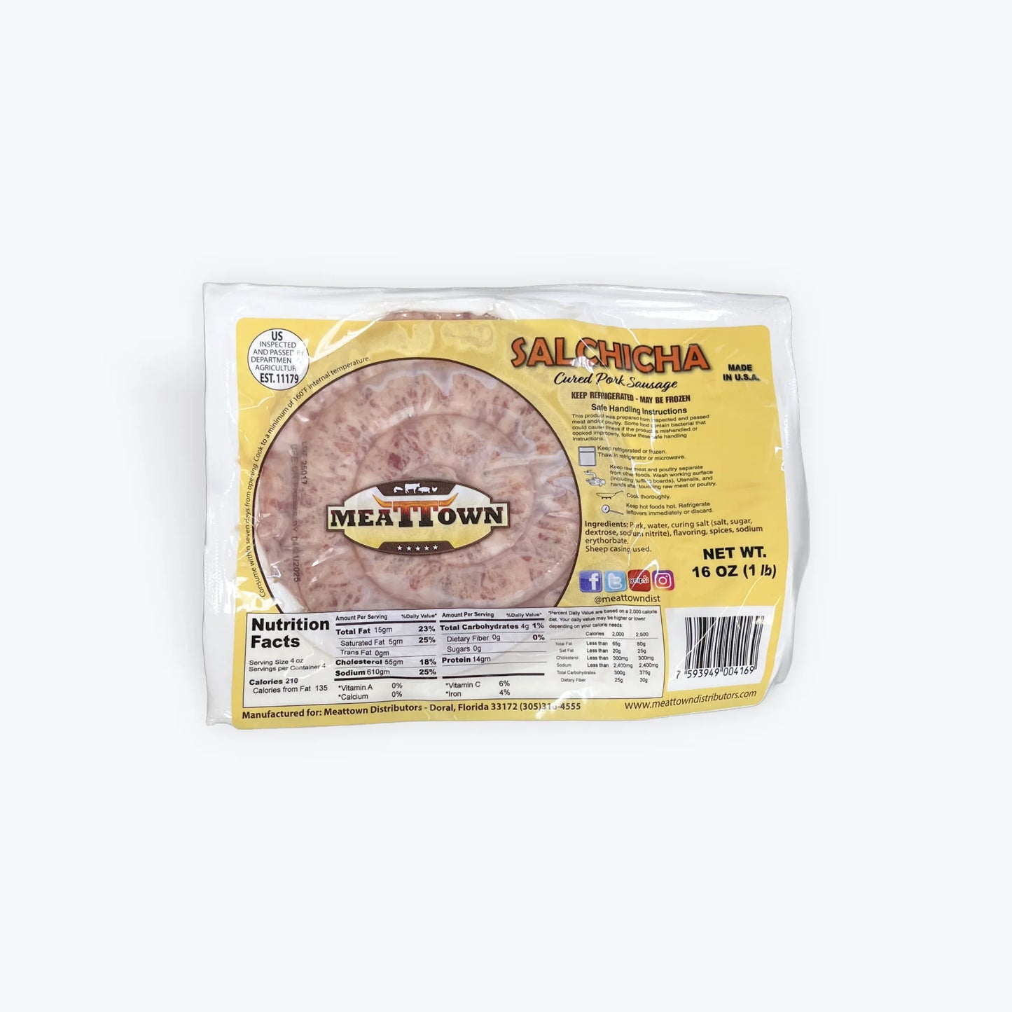 Salchicha Meattown 16oz