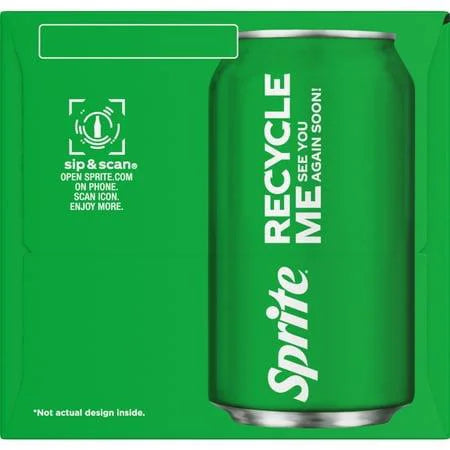 Sprite Lemon Lime Soda Soft Drinks, 12 Fl Oz