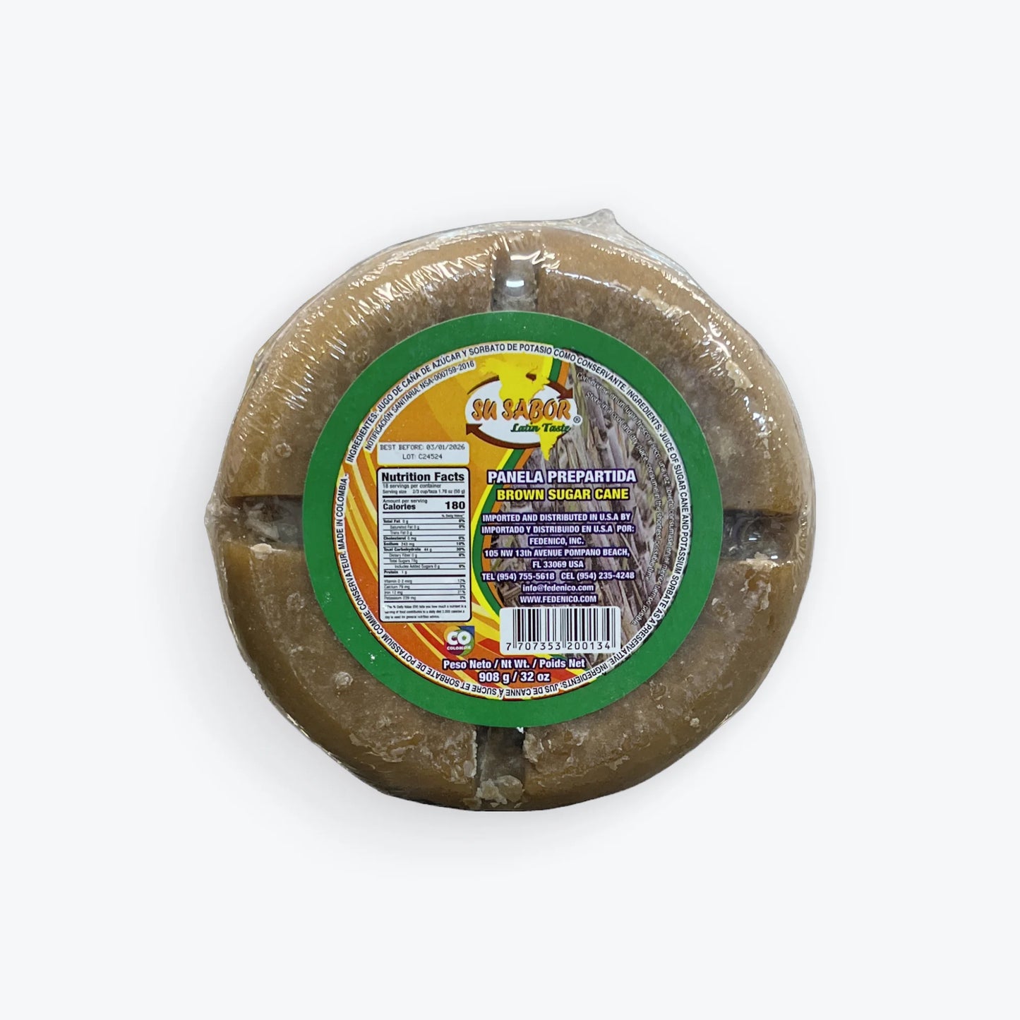 Su Sabor Azúcar Moreno de Caña/panela (32 onzas / 908 gramos)