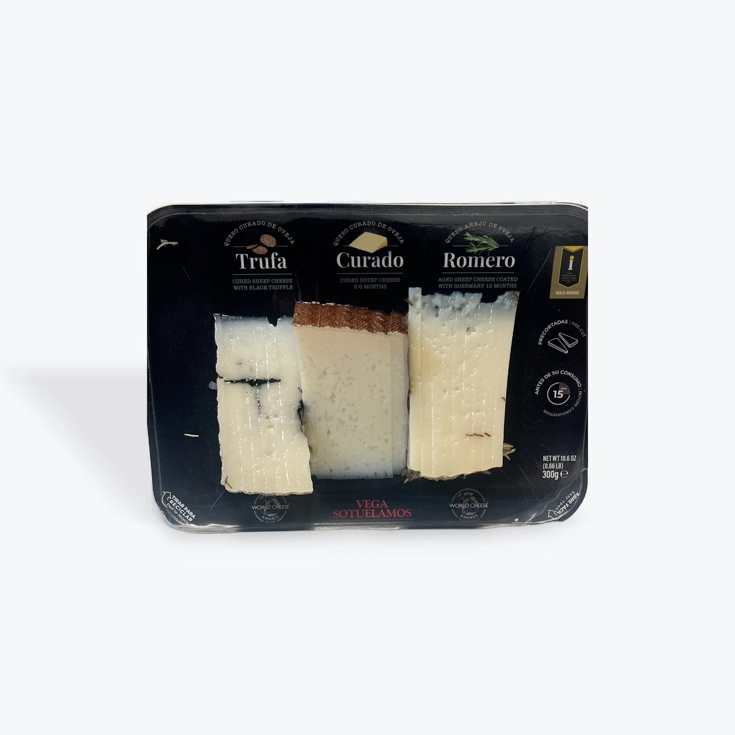 Tabla Con Cuñas De Queso 100g Trufa Negra, Curado, Y Romero