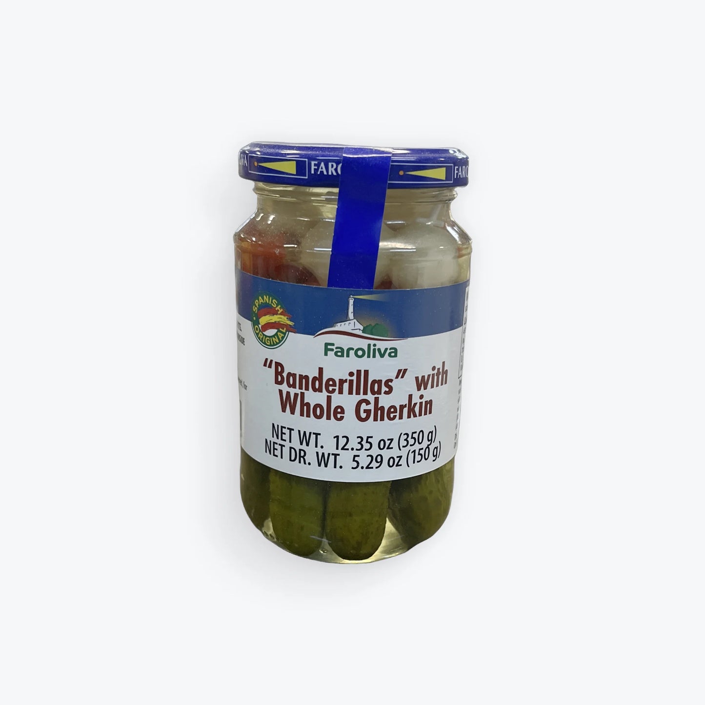 faroliva banderillas with whole gherkin