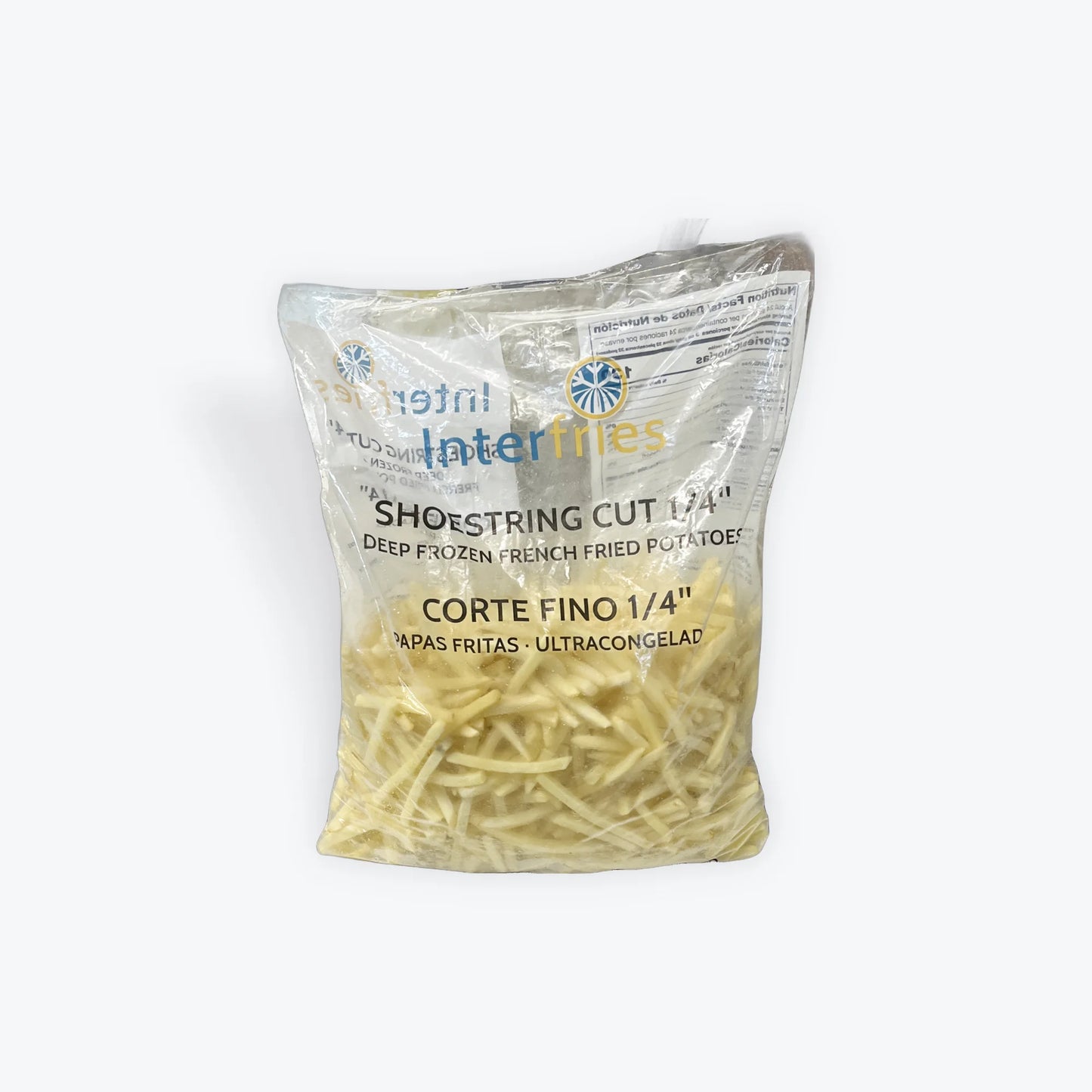 Interfries Papas Corte Fino 1/4 paquete