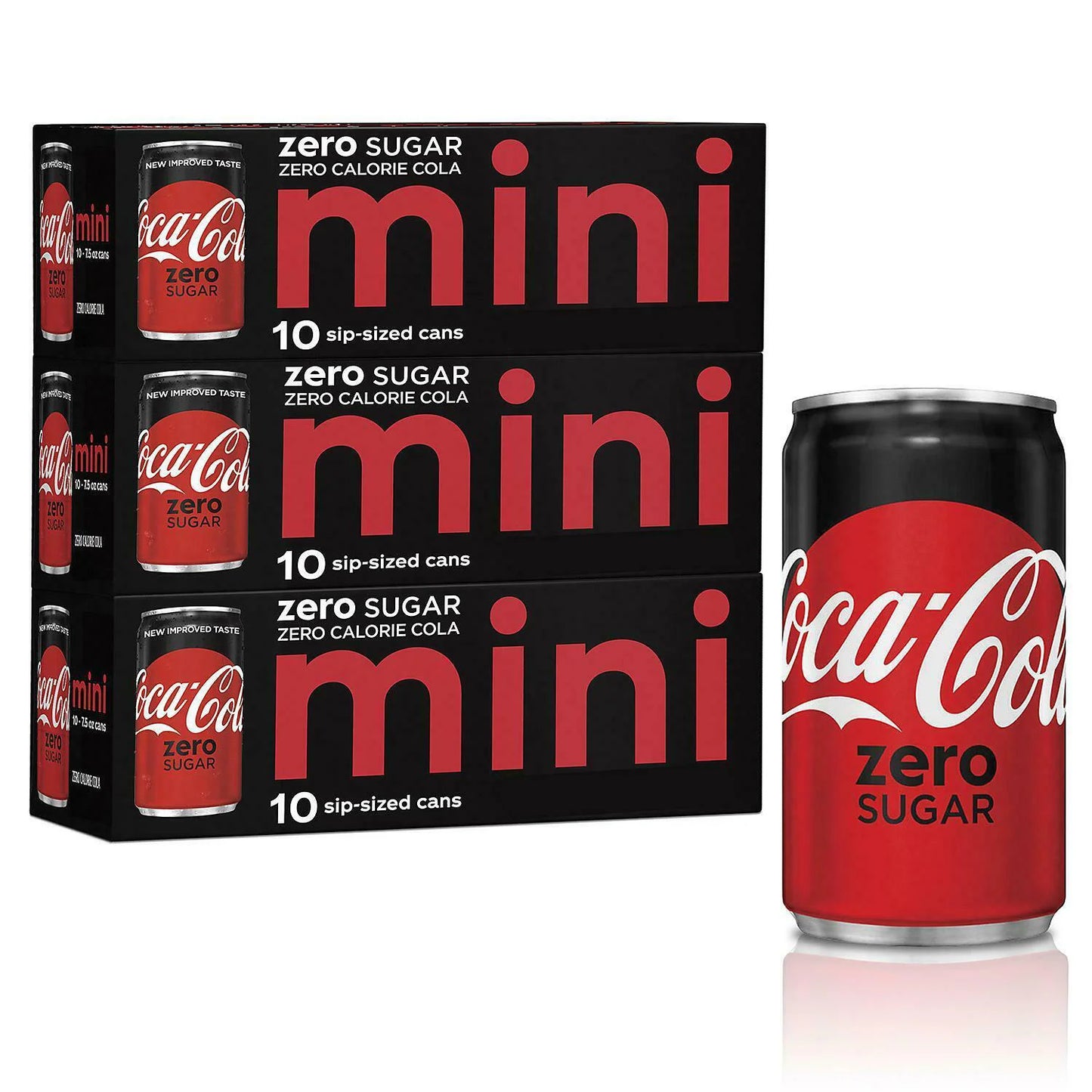 Coca-Cola Zero Sugar - Mini lata de refresco dietético, 7.5 onzas líquidas