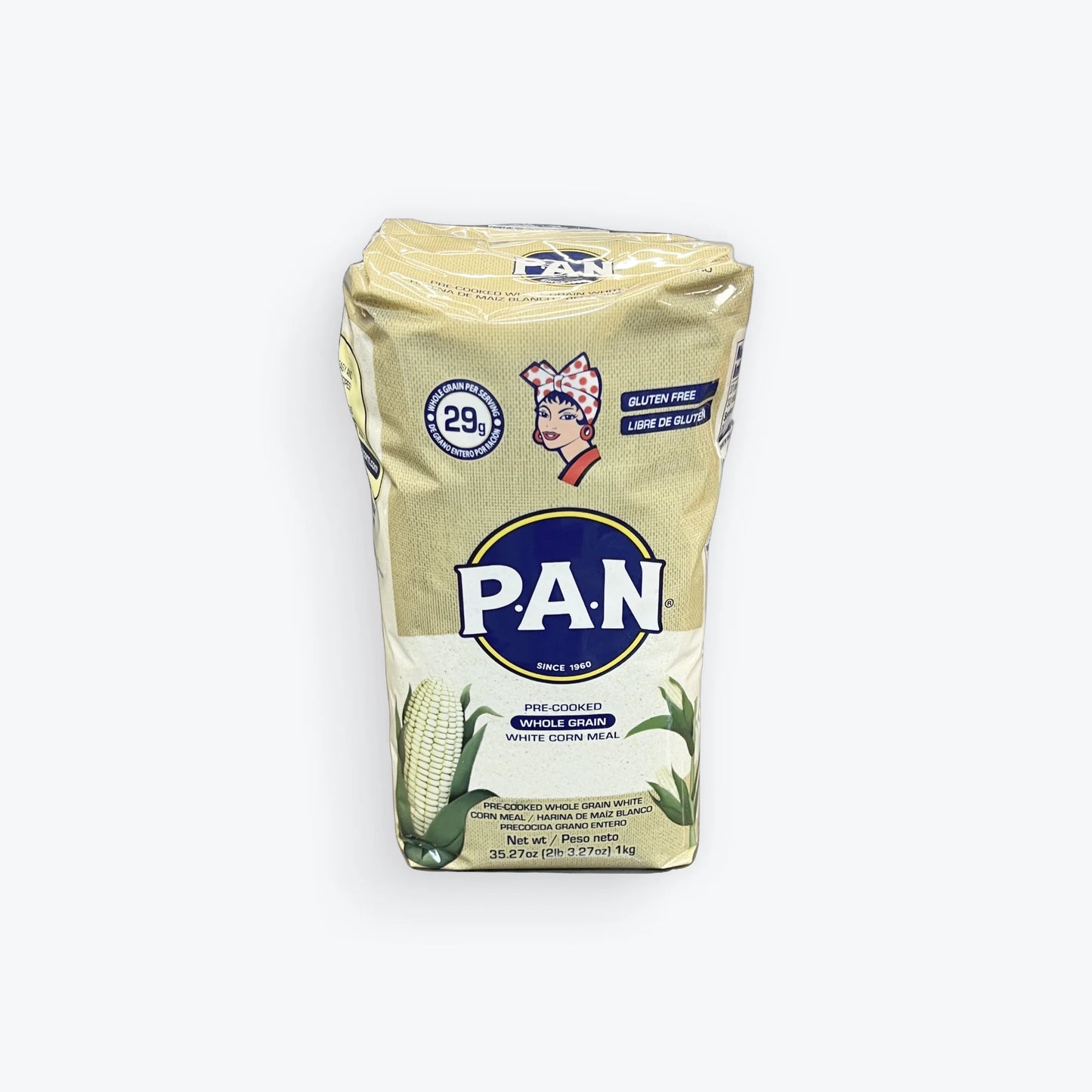 Harina Pan Harina de maíz integral precocida pan white