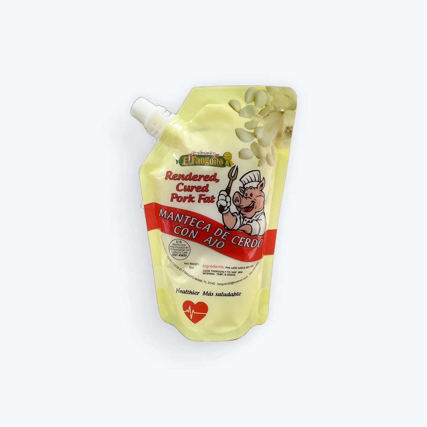 Manteca de cerdo con ajo