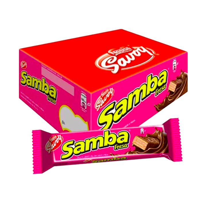 Galletas Samba Fresa - Caja;