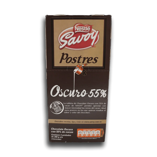 Savoy Postre Oscuro 55% Caja 4