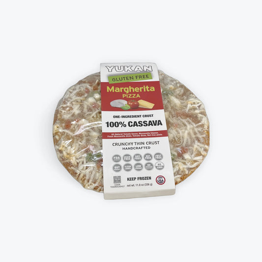 Yukan gluten free Margherita pizza